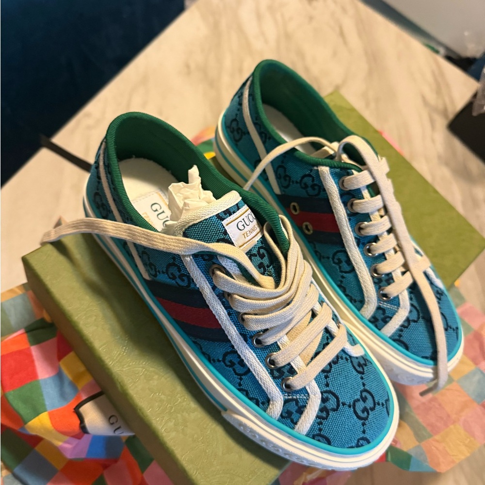 Gucci Kids Blue Sneakers